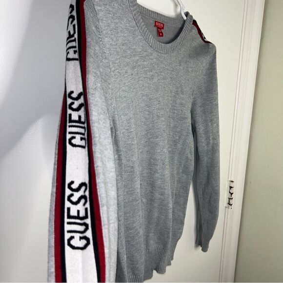 Guess | Gray long sleeve sweater with logo stripe | medium - Picture 7 of 10